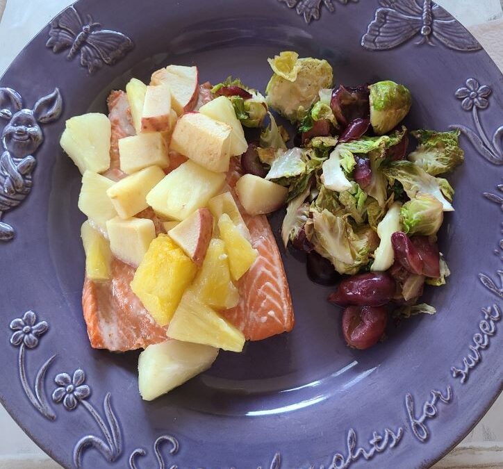 Salmon and brussels sprouts